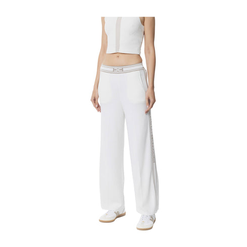 Elisabetta Franchi Pantaloncini sportivi Pantalone Donna in maglia Avorio - Francavilla Moda